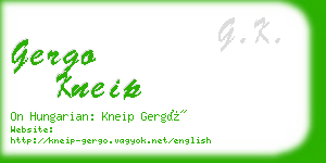 gergo kneip business card